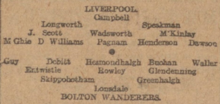LFC v Bolton sep 1915