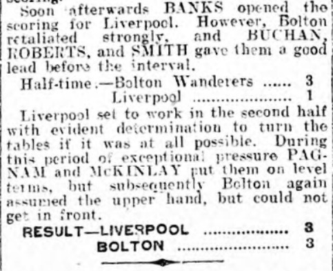 Liverpool vs Bolton Wanderers, Anfield, 1915