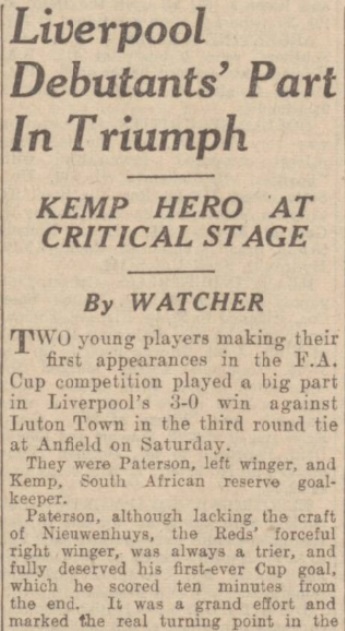 1939 LFC v Luton Evening Experss match report 1