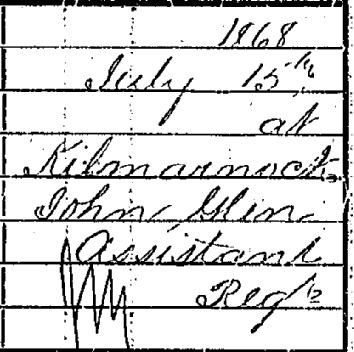 1868 Douglas Dick birth certificate 3