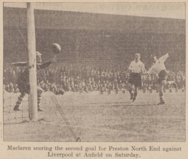 1940 Liverpool v Preston North End Daily Post image