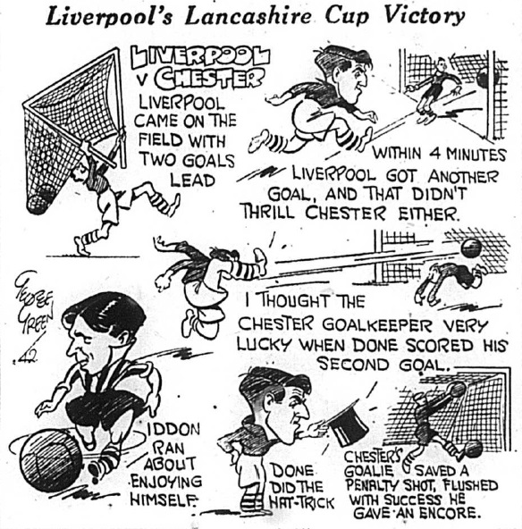1942 Sketch Chester v Liverpool