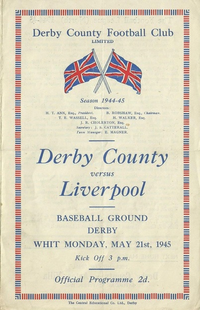 1945 DCFC v LFC match programme 1