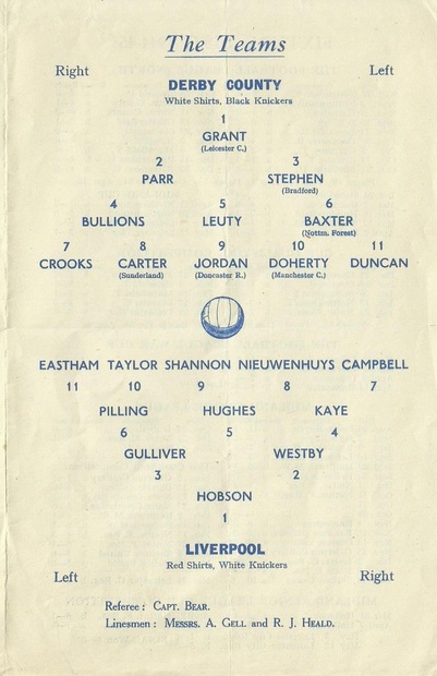 1945 DCFC v LFC match programme 2