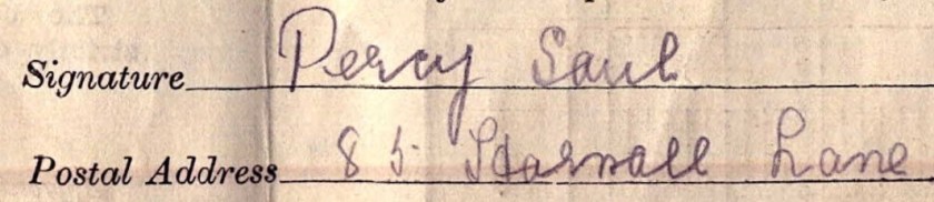 Signature Percy Saul