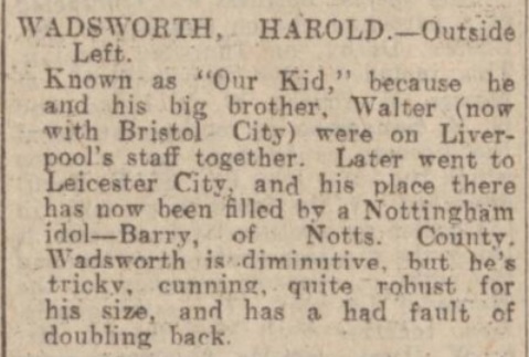 Harold Wadsworth 1928