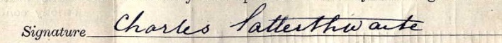 Charles Satterthwaite signature