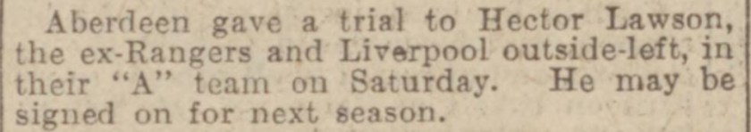 Hector Lawson Aberdeen trial 1926