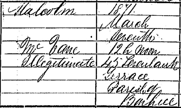 Malcolm McVean birth certificate I
