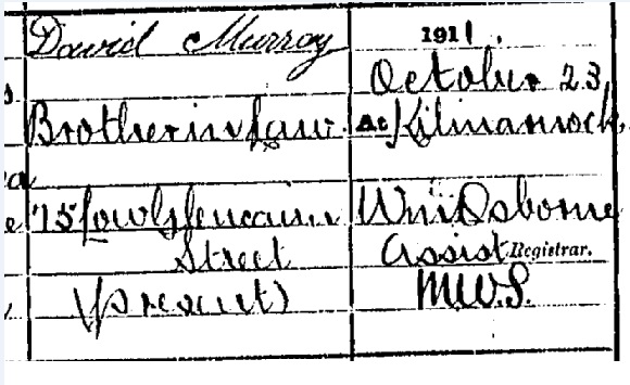 Andrew Kelvin Death certificate part III
