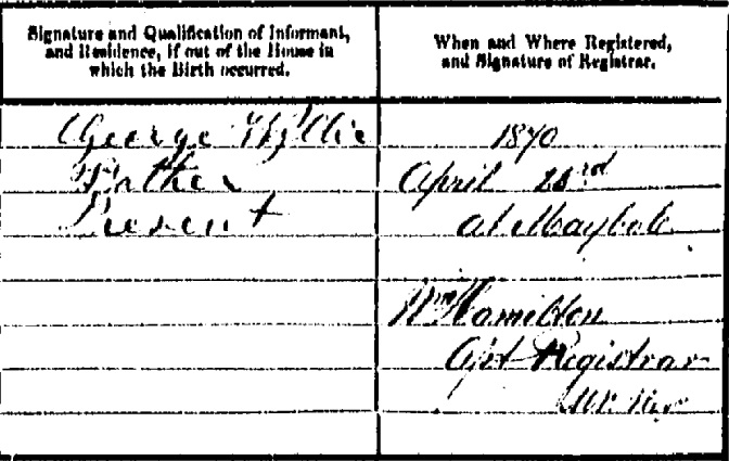 Thomas Wyllie birth certificate III