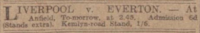 LFC Everton ad 1914