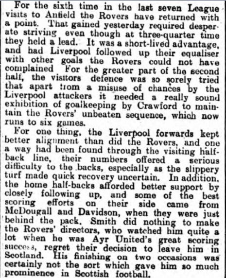 Liverpool v Blackburn Rovers, Anfield, 1929.