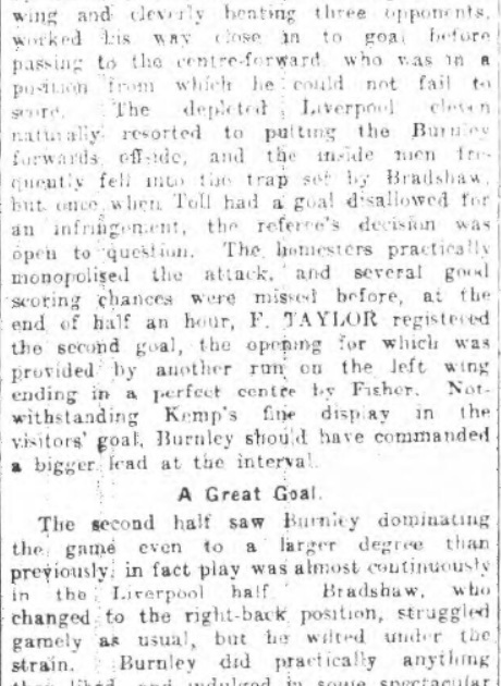 Burnley Reserves v Liverpool Reserves, 1938, Turf Moor.