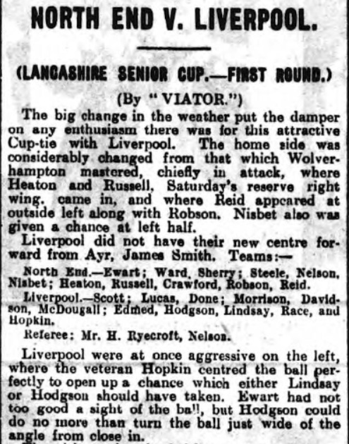 Preston North End v Liverpool, Lancashire Cup, Deepdale, 1929