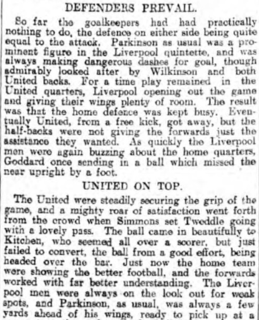 Sheffield United v Liverpool, Bramall Lane, 1910.