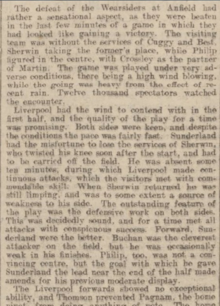 Liverpool v Sunderland, Anfield, 1915.
