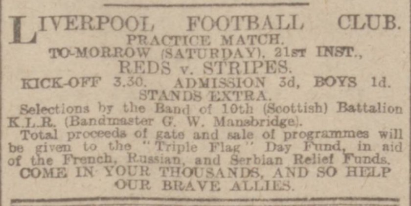 1915 ad practice match