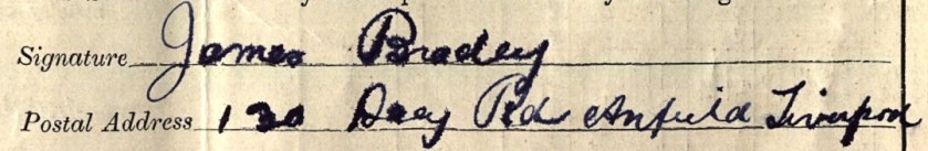 James Bradley signature