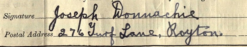 Joe Donnachie signature