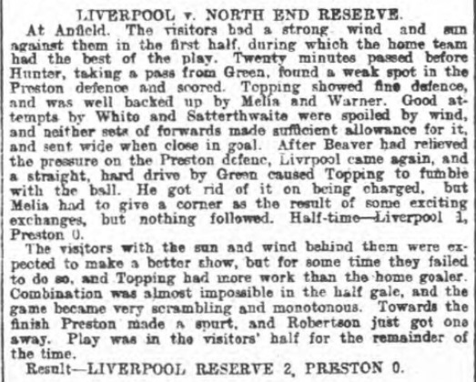 LFC Res v PNE Res Oct 1901