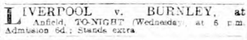 1914 ad LFC v Burnley