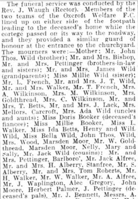 James Wild funeral 1