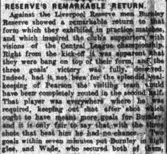 1922 Burnley Res v LFC Res 1