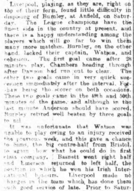 1922 LFC v Burnley 1