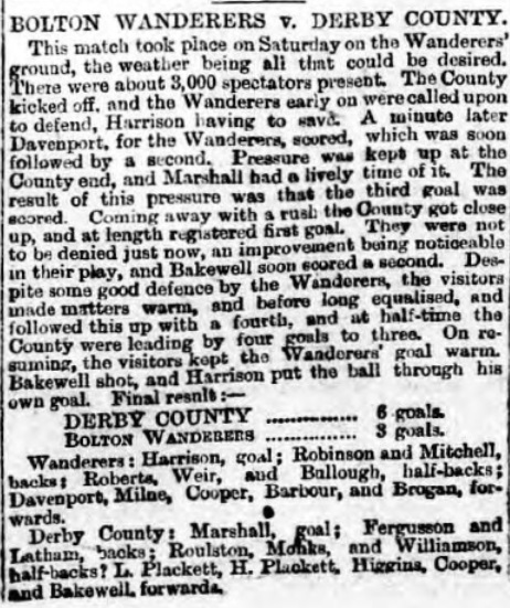 1888 Bolton Wanderers v Derby County 1