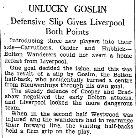 1937 Bolton Wanderers v LFC 1