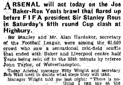 1964 Arsenal v LFC FA Cup 1
