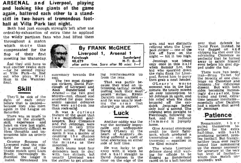 1980 FA Cup semi replay LFC v AFC 1