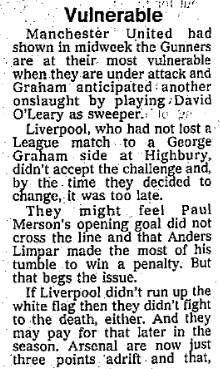 1990 Arsenal v LFC 2