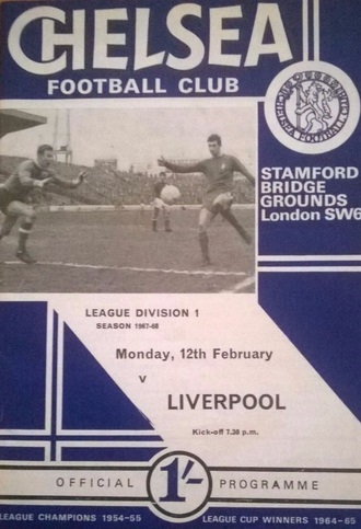 1968 LFC v Chelsea match programme