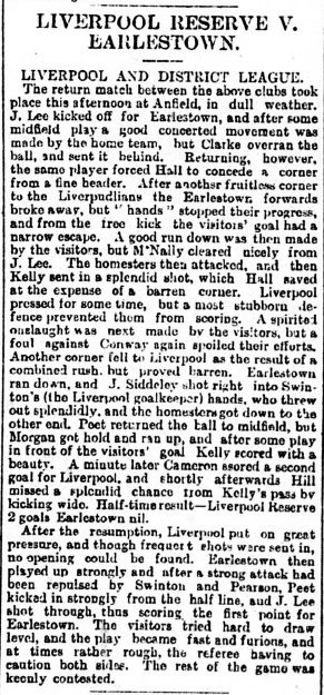 1893 LFC Res v Earlestown