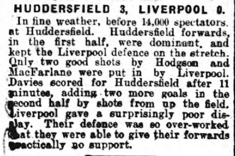 1929 Huddersfield v LFC Sheffield Independent 1929 1930