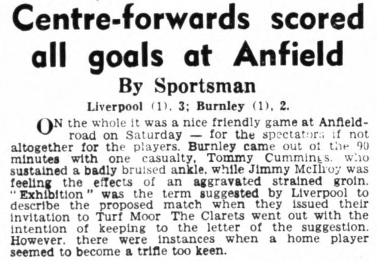 1953 Burnley friendly 1