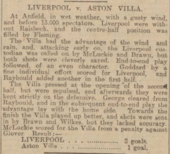 1903 LFC v Aston Villa
