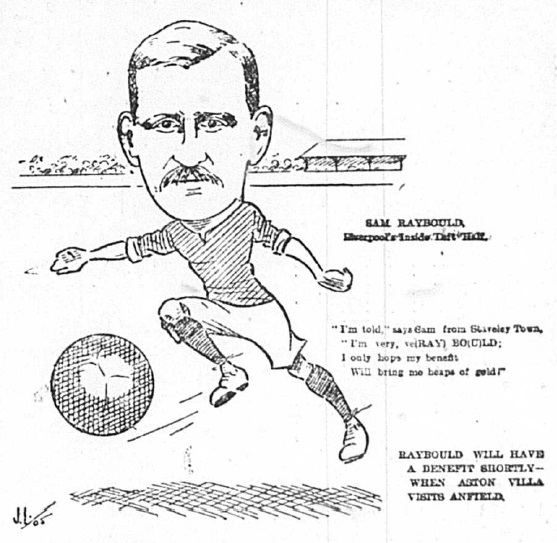 1905 Sketch Sam Raybould 7 October Football Echo