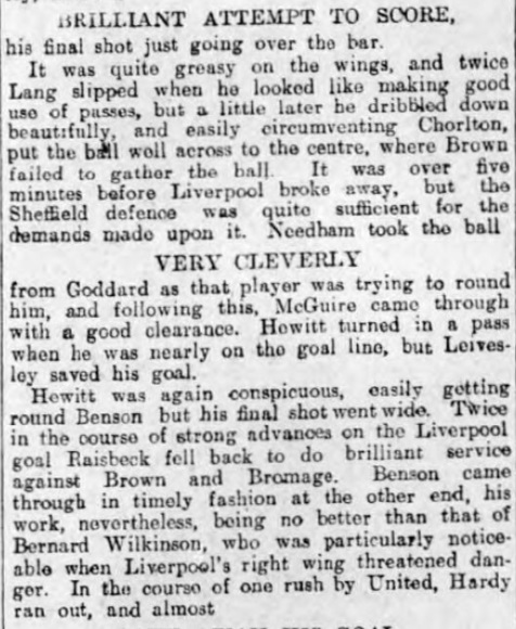 1906 Sheff Utd v LFC 2 Sheffield Evening Telegraph