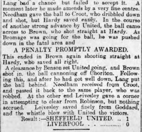 1906 Sheff Utd v LFC 6 Sheffield Evening Telegraph