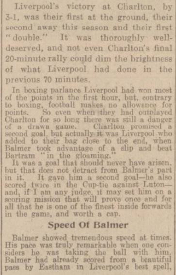 1939 Charlton v LFC Daily Post 2
