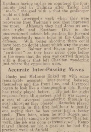 1939 Charlton v LFC Daily Post 3