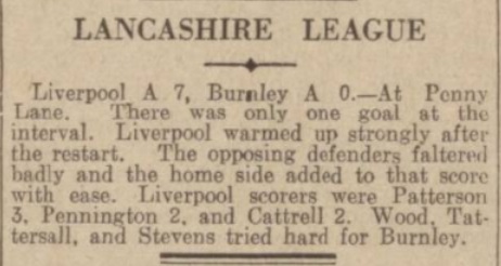 1939 LFC A v Burnley A match report 1