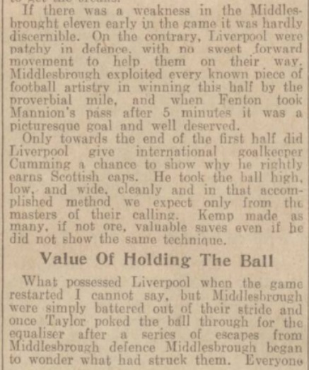 1939 LFC v Middlesbrough match report 4