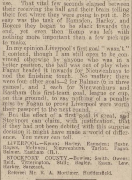 1939 LFC v Stockport County match report 4