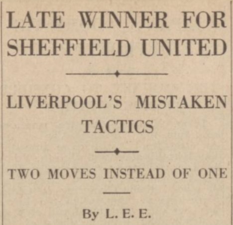 1939 SUFC v LFC match report 1