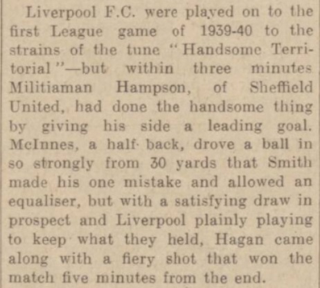 1939 SUFC v LFC match report 2