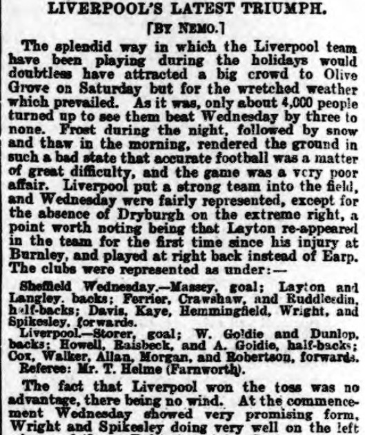 1898 SWFC v LFC Athletic News 1